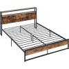 imageGiantex Queen Bed Frame with LED Lights Headboard and 4 Storage Drawers Metal Platform Bed with Outlets and USB Ports Charging Station Smart LED Bed Frame Easy Assembly No Box Spring NeededQueen