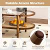 imageGiantex Rattan Coffee Table 2Tier Oval Wood Tea Table with Tempered Glass Tabletop ampamp PE Rattan Storage Shelf 40quot Boho Cocktail Tables Mid Century Modern Center Table for Living Room Office BlackBrown