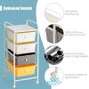 imageGiantex Rolling Storage Cart with 6 Drawers Multipurpose Mobile Organizer Cart for Tools Scrapbook Paper Home Office School BlackBeigeYellowGray