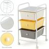 imageGiantex Rolling Storage Cart with 6 Drawers Multipurpose Mobile Organizer Cart for Tools Scrapbook Paper Home Office School BlackBeigeYellowGray