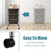 imageGiantex Rolling Storage Cart with 6 Drawers Multipurpose Mobile Organizer Cart for Tools Scrapbook Paper Home Office School BlackBlack