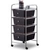 imageGiantex Rolling Storage Cart with 6 Drawers Multipurpose Mobile Organizer Cart for Tools Scrapbook Paper Home Office School BlackBlack