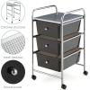 imageGiantex Rolling Storage Cart with 6 Drawers Multipurpose Mobile Organizer Cart for Tools Scrapbook Paper Home Office School BlackBlack