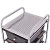 imageGiantex Rolling Storage Cart with 6 Drawers Multipurpose Mobile Organizer Cart for Tools Scrapbook Paper Home Office School BlackBlack