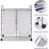imageGiantex Rolling Storage Cart with 6 Drawers Multipurpose Mobile Organizer Cart for Tools Scrapbook Paper Home Office School BlackClear White