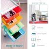 imageGiantex Rolling Storage Cart with 6 Drawers Multipurpose Mobile Organizer Cart for Tools Scrapbook Paper Home Office School BlackMulticolor