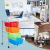 imageGiantex Rolling Storage Cart with 6 Drawers Multipurpose Mobile Organizer Cart for Tools Scrapbook Paper Home Office School BlackMulticolor