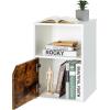 imageGiantex Set of 2 Nightstands End Table wStorage Cabinet and Open Shelf 2Tier File Cabinet Modern Sofa Couch Side Table for Bedroom Home Office WhiteRustic BrownWhiterustic Brown