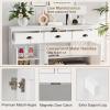 imageGiantex Sideboard Buffet Server Storage Cabinet Console Table Home Kitchen Dining Room Furniture Entryway Cupboard with 2 Cabinets and 3 Drawers Adjustable Shelves GrayWhite