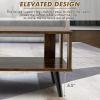 imageGiantex Small Wood Coffee Table 2Tier Tea Table wOpen Storage Shelf ampamp Supportive Legs Easy Assembly MidCentury Center Table for Living Room Reception Room