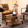 imageGiantex Small Wood Coffee Table 2Tier Tea Table wOpen Storage Shelf ampamp Supportive Legs Easy Assembly MidCentury Center Table for Living Room Reception Room
