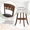 imageGiantex Swivel Bar Stools Set of 2 245quot Counter Height Bar Chairs with Back Rubber Wood Frame Upholstered Farmhouse Faux Leather Barstools for Kitchen Island Dining Room Pub Espresso2