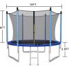 imageGiantex Trampoline for Kids Adults ASTM Approved 8 10 12 14 15 16Ft Big Trampoline with Ladder Thickness Steel Pipes WearResistant All Weather Outdoor Large Recreational Trampoline with Net10Ft 3 Legs
