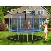 imageGiantex Trampoline for Kids Adults ASTM Approved 8 10 12 14 15 16Ft Big Trampoline with Ladder Thickness Steel Pipes WearResistant All Weather Outdoor Large Recreational Trampoline with Net14Ft 3 Legs