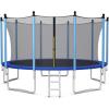 imageGiantex Trampoline for Kids Adults ASTM Approved 8 10 12 14 15 16Ft Big Trampoline with Ladder Thickness Steel Pipes WearResistant All Weather Outdoor Large Recreational Trampoline with Net15Ft 5 Legs