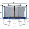 imageGiantex Trampoline for Kids Adults ASTM Approved 8 10 12 14 15 16Ft Big Trampoline with Ladder Thickness Steel Pipes WearResistant All Weather Outdoor Large Recreational Trampoline with Net14Ft 3 Legs