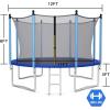 imageGiantex Trampoline for Kids Adults ASTM Approved 8 10 12 14 15 16Ft Big Trampoline with Ladder Thickness Steel Pipes WearResistant All Weather Outdoor Large Recreational Trampoline with Net12Ft 4 Legs