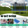 imageGiantex Trampoline with Basketball Hoop 12 14 15 16 Ft Trampoline for Kids and Adults with Ladder ASTM Approved Outdoor Large Recreational Trampoline with Net for Backyards Park14 Ft Inside Pad