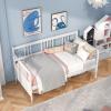 imageGiantex Twin Daybed Frame Wooden Sofa Bed Guest Bed with Rails ampamp Wood Slat Support Dualuse Twin Size Platform Bed Frame for Living Room Bedroom No Box Spring Needed CherryWhite