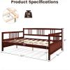 imageGiantex Twin Daybed Frame Wooden Sofa Bed Guest Bed with Rails ampamp Wood Slat Support Dualuse Twin Size Platform Bed Frame for Living Room Bedroom No Box Spring Needed CherryCherry