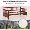 imageGiantex Twin Daybed Frame Wooden Sofa Bed Guest Bed with Rails ampamp Wood Slat Support Dualuse Twin Size Platform Bed Frame for Living Room Bedroom No Box Spring Needed CherryCherry