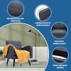 imageGiantex Upholstered Accent Chair Modern Mid Century Linen Fabric Living Room Chair with Arms Max Load 265 Lbs Comfy Tufted Single Sofa for Reading Bedroom Office Club GreyGrey