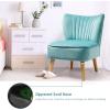 imageGiantex Velvet Accent Chair Upholstered Modern Sofa Chair wWood Legs Thickly Padded Small Armless Wingback Club Chairs for Living Room Bedroom FurnitureTurquoise