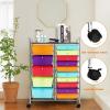 imageTopment Plastic Boxes 15 Drawer Rolling Organizer Cart Utility Storage Tools Scrapbook Paper MultiUse