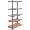 imageGiantex 2 Pcs Storage Shelving Rack Utility Shelf 5Tier Heavy Duty 2750LBS Garage Shelves Shelving Unit BoltFree Assembly Adjustable Shelves GreyGrey