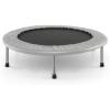 imageGiantex 36quot 38quot Folding Mini Trampoline Portable Recreational Fitness Trampoline for Adults Kids Max Load 330lbs Foldable Indoor Exercise Rebounder TrampolineGrey