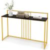 imageGiantex 47quot Entryway Console Table Narrow Hallway Table wBlack Faux Marble Tabletop ampamp Sturdy Gold Frame AntiTipping Kits Modern Foyer Table Behind Couch Sofa Table for Living Room Entry Table
