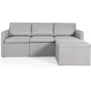 imageGiantex Convertible Sectional Sofa Couch Modern LShaped Sectional Couch 3Seat Sofa with Reversible Chaise Spring Support Large Weight Linen Fabric Corner Sofa Sets for Apartment DormLight Gray
