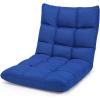 imageGiantex Floor Sofa Chair Video Gaming Chair with 14 Adjustable Position Padded Back Support Floor Cushioned Seat Folding Lazy Chair for Meditation Reading Watching Living Room ReclinerBlueBlue
