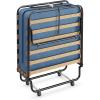 imageGiantex Folding Bed with Mattress Rollaway Guest Bed w 4 Inch Memory Foam Mattress Sturdy Metal Frame Portable Bed Cot Size Easy to Store Foldable Beds for Adults Made in ItalyBlue