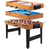 imageGiantex Multi Game Table 3in1 48quot Combo Game Table wSoccer Billiard Slide Hockey Wood Foosball Table Perfect for Game Rooms Arcades Bars Parties Family Night