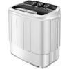 imageGiantex Portable Washing Machine 13lbs Washer and Spinner Combo SemiAutomatic Laundry Clothes Machine Compact Twin Tub Mini Washer for Apartment Camping Dorms RVBlackWhite