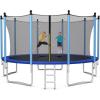 imageGiantex Trampoline for Kids Adults ASTM Approved 8 10 12 14 15 16Ft Big Trampoline with Ladder Thickness Steel Pipes WearResistant All Weather Outdoor Large Recreational Trampoline with Net15Ft 5 Legs