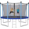 imageGiantex Trampoline for Kids Adults ASTM Approved 8 10 12 14 15 16Ft Big Trampoline with Ladder Thickness Steel Pipes WearResistant All Weather Outdoor Large Recreational Trampoline with Net14Ft 3 Legs