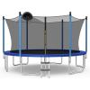 imageGiantex Trampoline with Basketball Hoop 12 14 15 16 Ft Trampoline for Kids and Adults with Ladder ASTM Approved Outdoor Large Recreational Trampoline with Net for Backyards Park12 Ft Inside Pad