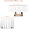 imageGiantex 10 Pcs Round White Tablecloth 90Inch Premium Polyester Table Cover Machine Washable Durable Table Cloths for Wedding Reception Restaurant Banquet Party White 90White