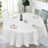 imageGiantex 10 Pcs Round White Tablecloth 90Inch Premium Polyester Table Cover Machine Washable Durable Table Cloths for Wedding Reception Restaurant Banquet Party White 90White