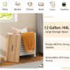 imageGiantex 12 Gallon Laundry Hamper Wooden Dirty Clothes Hamper with Removable Lid Louver Design Clothing Storage Organizer Laundry Basket for Laundry Room Bedroom Bathroom Easy Assembly White