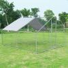 imageGiantex 185ft Large Metal Chicken Coop Walkin Chicken Coops Hen Run House Shade Cage with Waterproof and Sun Protection Cover for Outdoor Backyard Farm Use Poultry Cage 185 x 92 ft FlatSpire