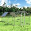 imageGiantex 185ft Large Metal Chicken Coop Walkin Chicken Coops Hen Run House Shade Cage with Waterproof and Sun Protection Cover for Outdoor Backyard Farm Use Poultry Cage 185 x 92 ft FlatFlat