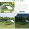 imageGiantex 185ft Large Metal Chicken Coop Walkin Chicken Coops Hen Run House Shade Cage with Waterproof and Sun Protection Cover for Outdoor Backyard Farm Use Poultry Cage 185 x 92 ft FlatDome