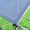 imageGiantex 185ft Large Metal Chicken Coop Walkin Chicken Coops Hen Run House Shade Cage with Waterproof and Sun Protection Cover for Outdoor Backyard Farm Use Poultry Cage 185 x 92 ft FlatFlat