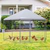 imageGiantex 185ft Large Metal Chicken Coop Walkin Chicken Coops Hen Run House Shade Cage with Waterproof and Sun Protection Cover for Outdoor Backyard Farm Use Poultry Cage 185 x 92 ft FlatSpire