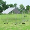 imageGiantex 185ft Large Metal Chicken Coop Walkin Chicken Coops Hen Run House Shade Cage with Waterproof and Sun Protection Cover for Outdoor Backyard Farm Use Poultry Cage 185 x 92 ft FlatSpire