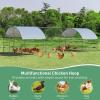 imageGiantex 185ft Large Metal Chicken Coop Walkin Chicken Coops Hen Run House Shade Cage with Waterproof and Sun Protection Cover for Outdoor Backyard Farm Use Poultry Cage 185 x 92 ft FlatDome