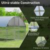 imageGiantex 185ft Large Metal Chicken Coop Walkin Chicken Coops Hen Run House Shade Cage with Waterproof and Sun Protection Cover for Outdoor Backyard Farm Use Poultry Cage 185 x 92 ft FlatDome